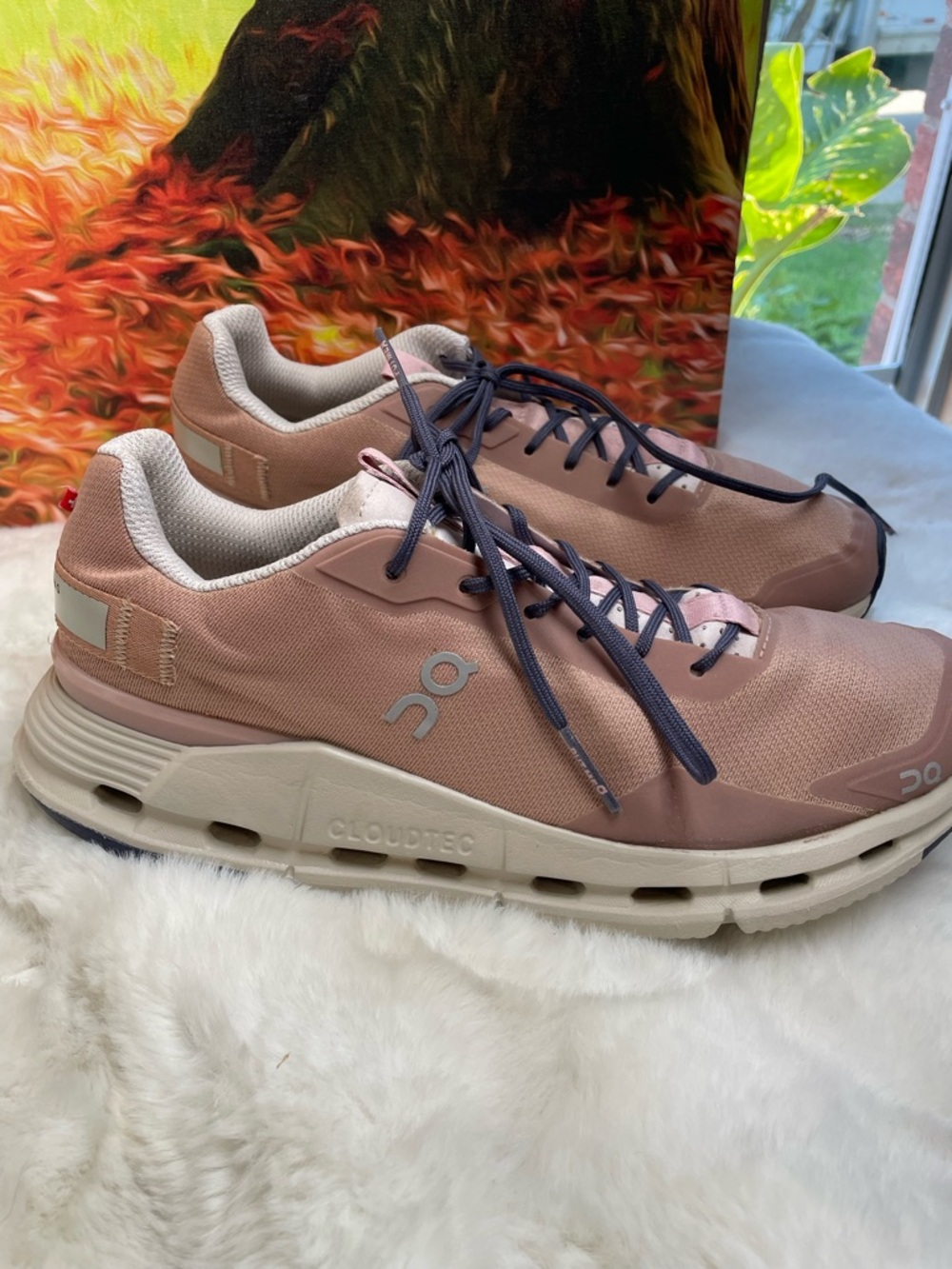On Running Women's Sneakers in Blush Pink with Cream Sole